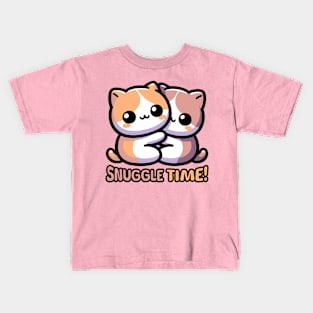 Snuggle Time!! Cute Cuddle Cats Kids T-Shirt